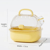 Portable Hamster Cage and Sugar Glider Cage, PP Material Travel Hamster Cage with Transparent Cover, Hamster Portable Travel Cage for Small Pets