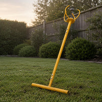 Lawn Aerator Yellow Coated Soil Aerator Crossbar Foot Pedal Care