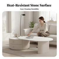 2 Pieces Nesting Coffee Table Set Modern Minimalist and design Living Room Furnishing Space-Saving Easy Assembly for Lounge Area