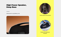 Waterproof portable bass speaker
