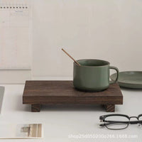 Wooden Rectangular Soap Dish and Flower Pot Base