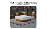 4 Pieces 4-Piece Wooden Patio Group Sturdy Wood Frame Exteriordoor Furnishing Flexible Combination Weather-Resistant for Terrace