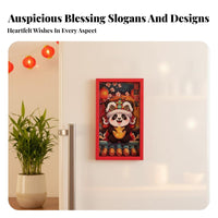 Chinese Panda Fridge 3D Cartoon Magnetic Sticker, Holiday Decor