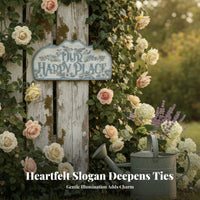 Easy to Hang Embossed Wall Sign Weathered Finish Metal Wall Sign