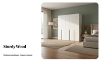 3-Door stand-alonestanding Closet Modern Simple Design 3-Door Wardrobe with Drawers Large Capacity Armoire for Apartment Dwellers, Homeowners, changing area