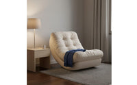 Reclining Function Single Recliner Sofa Sturdy Frame Single Recliner Rocker Skin-Friendly Material Upholstered Rocking Lounger Compact Size for Balcony