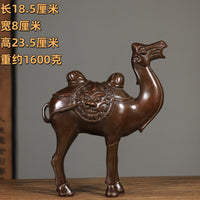 Pure Copper Camel Figurine Desert Ship Double-Hump Camel Home Decor Craft Gift