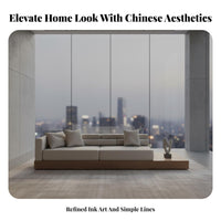 3-Seater Couch and Table Combination Modern Asian Theme Living Room Set Solid Wood Frame Sofa Suite for Homeowners, Families, Lounge, Apartment, Home