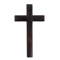 Nordic Style Wooden Cross Charcoal Black Vintage Hanging Decoration