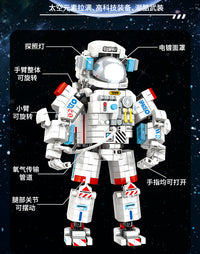 新款宇航员积木玩具中国航天拼装益智儿童高难度手办模型12岁以上