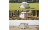 Easy Setup Freestanding Inflatable Cabin Tent Waterproof Air Tent with Awning Quick Inflating Shelter for Families