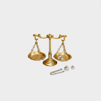 Miniature Balance Scale with Weights Realistic Balance Scale with Weights Compact for Study Desk