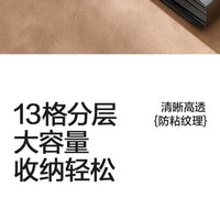 得力票据收纳册票据夹发票夹多层增值税发票包收纳袋A5风琴包财务支票单据账单办公家用票据收纳盒证件文件夹 商务型 大号-蓝/黑各1个（可装增值税发票）
