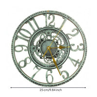 Vintage Metal Wall Clock Openwork Room Decor Decorative
