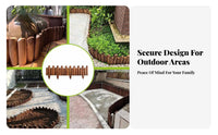 Fir Wood Flower Bed Fence Soil Retaining Flexible Garden Border Fence Wooden Log Roll Edging Easy Installation for Gardeners