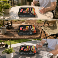 Disposable Smokeless Charcoal Grill for Home, Camping, Outdoor BBQ, Portable Indoor Grilling