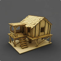 3D Building Model Kit Rustic Design Architectural Miniature Easy to Assemble