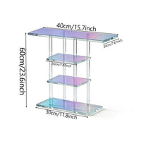 4 Tier Acrylic Nightstand Transparent Design Home Furniture Easy to Match