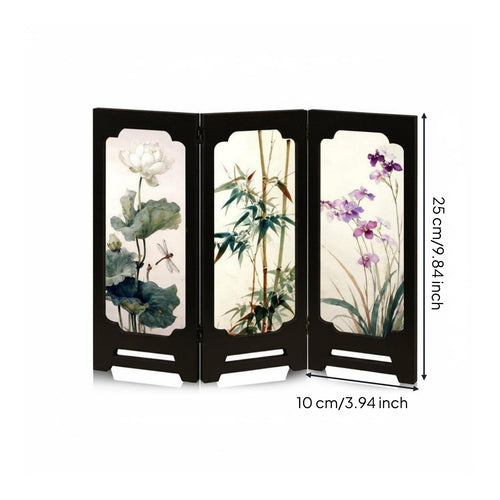 Acrylic Folding Screen Chinese Design Decorative Tabletop Screen 3D Design