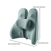 Memory Foam Support Pillow with Strap Contoured Support Pillow Strapped Backrest Cushion Firm for Desk Work