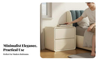 Drawer Nightstand Minimalist design 2-Drawer Nightstand Multi-Purpose for Adults