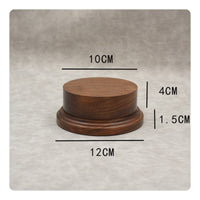 Bust Stand Stable Design Walnut Display Base Compact Size Wooden Pedestal Stand  Collector Cabinet