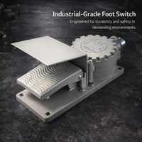 Heavy Duty Aluminum Foot Pedal Switch, Industrial Foot Controller, Cast Aluminum #variant:With protective cover