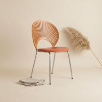 Shell Back Chair Rounded Corners Mid-Century-Century Modern Dining Chair Easy To