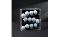 Display Box with Slanted Tracks Clear Golf Ball Display Box Space-Saving Golf Ball Holder for Collectors, Pro Shop