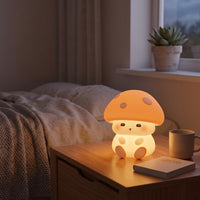 Rechargeable Toadstool Night Light Dimmable Toadstool Lamp Auto-off Silicone Night Light with Timer Portable for Children, Toddlers, Babies, Bedside, Nursery, Bedroom