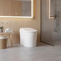 Water Saving Smart Toilet Heated Seat Intelligent Toilet Auto Flush Self-Cleaning Nozzle for People with Disabilities, Apartments