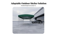 Retractable Wheeled Shelter Mobile with Casters sturdyDuty Frame Shelter Waterproof Business Awning for Vehicle Owners, Outdoordoor, Parking Lot