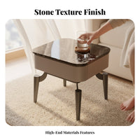 Single-Drawer Nightstand Light Luxury Bedside Table Modern Design for Homeowners