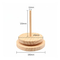 Wooden Yarn Spool Stand Effortless Rotation Spindle Stand Stable Base