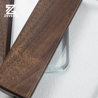 胡桃木玻璃刮板 8mm钢化玻璃手工DIY皮革手工工具 刮胶板