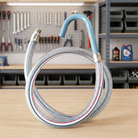 Transparent Oil Drain Hose Flexible Oil Drain Tube with Connector Clear Steel-Wire Hose for DIYers