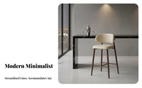 Upholstered High Stool with Low Spine Support Modern and Design Counter Chair Sturdy Construction Contouredd Spine Supportrest