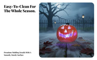 Battery Powered Jack-O'-Lantern Spooky Light-up Pumpkin Glowing Light up Pumpkin Compact for Tabletop, Mantel, Entryway