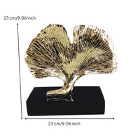 Ginkgo Leaf Sculpture Sculptural Ginkgo Leaf Ornament Compact for Desk, Entryway