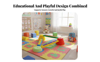 Develops Coordination Kids Balance Bridge Non-Slip Surface Kids' Modular Balance Path Indoor & Outdoor Play Sensory Stepping Stones Endless Configurations for Preschoolers, Toddlers, Kindergarten, Playroom
