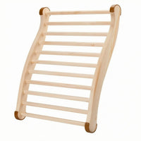 Natural Wood Sauna Backrest Slatted Back Support Rounded Edges for Steam Bath