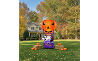 Spooky Inflatable Hot Air Balloon Giant Inflatable Jack-O'-Lantern Lighted Jack-O'-Lantern Inflate for Porch