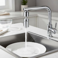 360 Degree Rotation Swivel Faucet Extender Easy Installation Anti Splash Faucet Aerator Water Saving Rotating Sink Nozzle Leak Proof for Kitchen