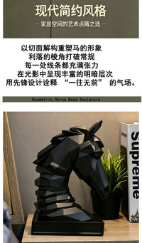 一马当先现代轻奢马头摆件极简艺术雕塑办公室客厅玄关高级感装饰