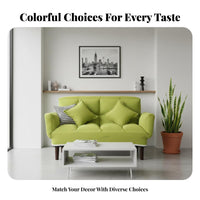 Armless Two-Seater Floor Sofa Removable and cleanable Cover Armless 2-Seater Settee inviting Feel dense Sponge Filling