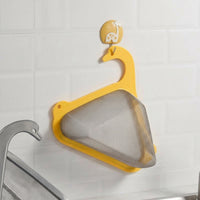 Kitchen Sink Strainer and Sink Drain Basket, Stainless Steel Food Waste Strainer, Corner Vegetable Washing Basket with Suction Cup for Kitchen