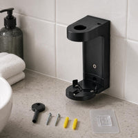 Wall-Installed Soap Dispenser Bracket Compact Single Head Bottle Bracket Refillable Washroom Storage