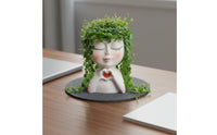 Cartoon Figure Planter Decorative Resin Flower Pot Easy to Maintain