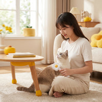 Self-Cleaning Cat Comb Fine-Pin De-Shedding Tool Handheld for Home, Cats, Pets