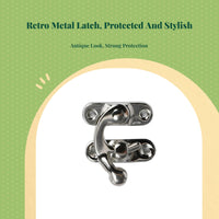 Hasp Lock, Vintage Bronze Clasp, Jewelry Box Latch, Decorative Hardware for Wooden Case, Cabinet, Organizer